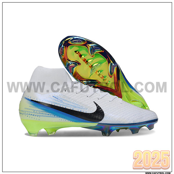 Nike Botas De Fútbol Air Zoom Mercurial Superfly IIX Elite FG Blanco/Negro/Azul