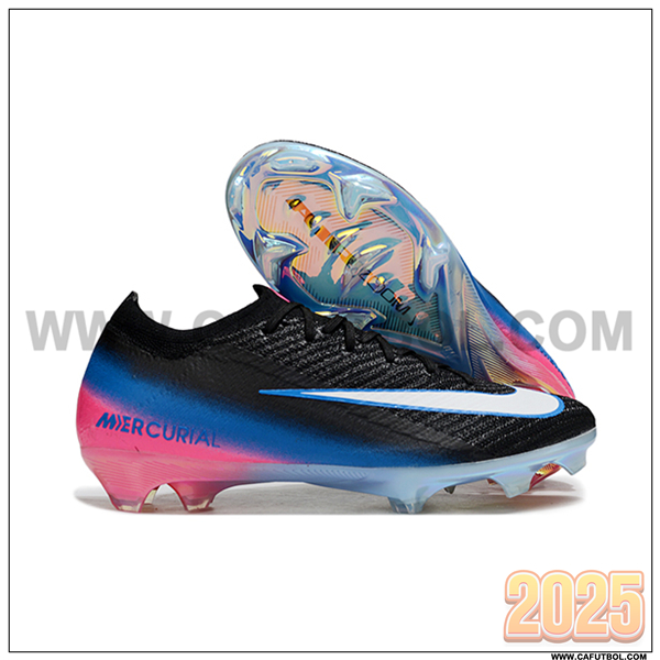 Nike Botas De Fútbol AIR Zoom Mercurial Vapor 16 Elite XXV FG Negro/Blanco/Azul/Rosa
