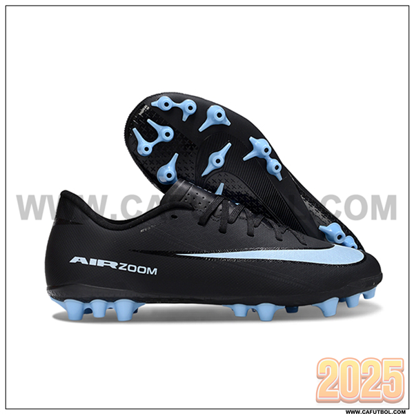 Nike Botas De Fútbol AIR ZOOM MERCURIAL VAPOR XVI ACADEMY X MBAPPE AG Negro/Azul