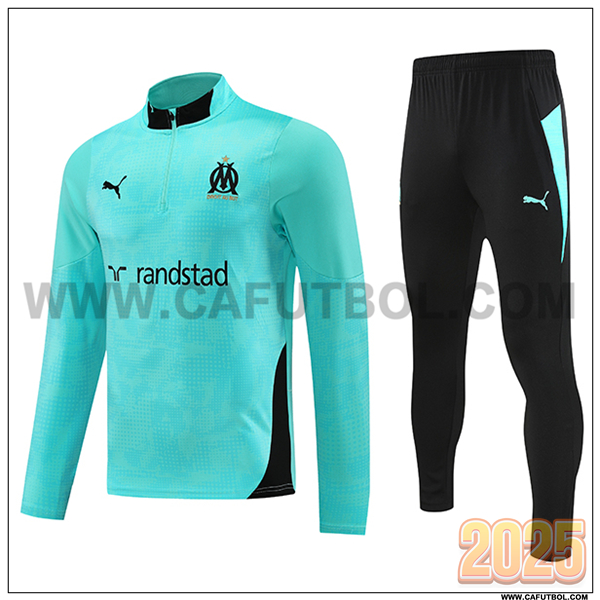 Chandal de Futbol Marsella Verde/Negro 2025 2026