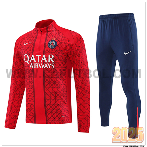Chandal de Futbol PSG Rojo 2025 2026