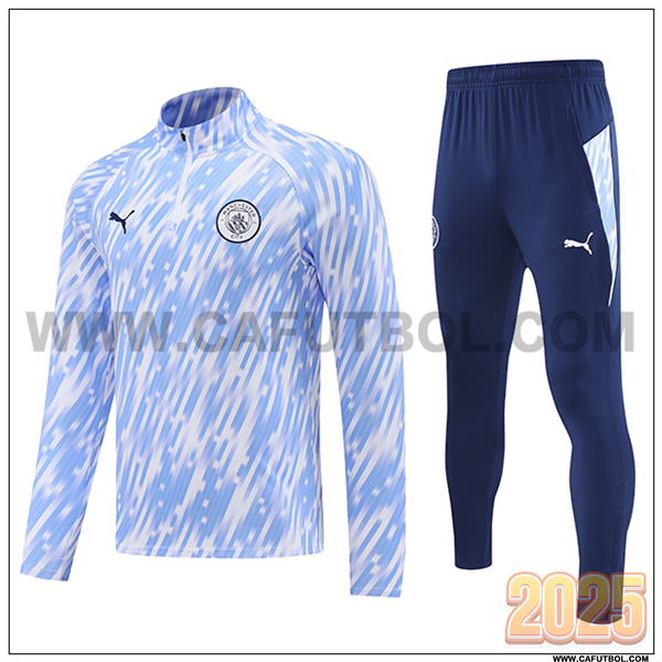 Chandal de Futbol Manchester City Azul/Blanco 2025 2026