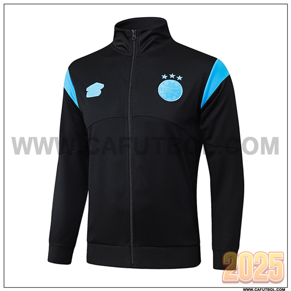 Chaquetas Futbol Gremio Negro/Azul 2025 2026