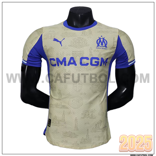 Camiseta Futbol Marsella OM Cuatro 2025 2026 AMARILLO