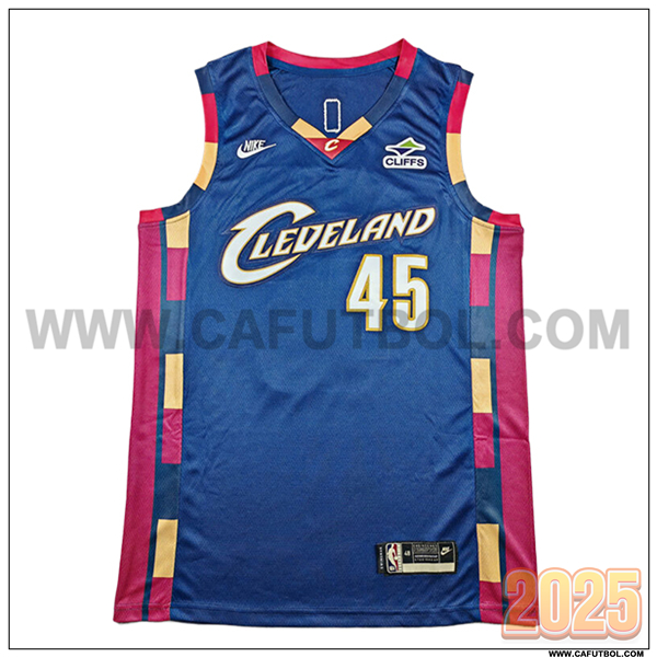 Camisetas NBA Cleveland Cavaliers (MITCHELL #45) 2025/26 Azul/Rojo