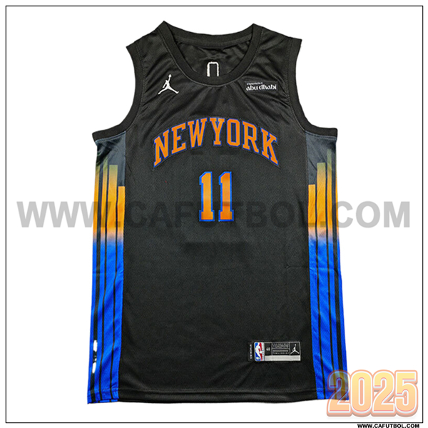 Camisetas NBA New York Knicks (MarrónSON #11) 2025/26 Negro/Azul/Naranja