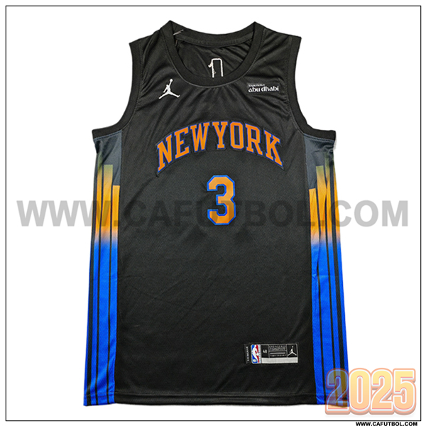 Camisetas NBA New York Knicks (HART #3) 2025/26 Negro/Azul/Naranja