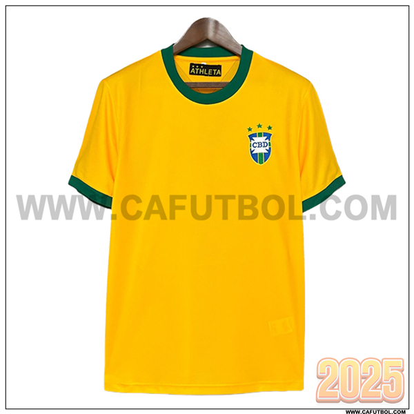 Primera Camiseta de Brasil Retro AMARILLO 1971