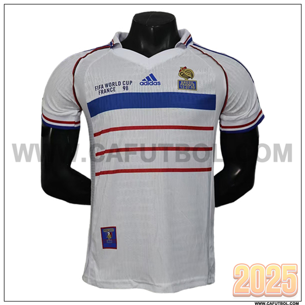 Segunda Camiseta de Francia Retro Blanco 1998/1999