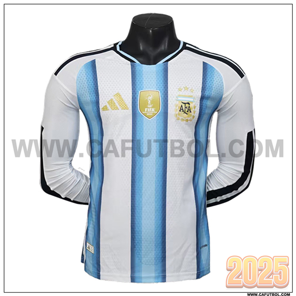 Nuevo Camiseta Equipo de Argentina Primera Mangas Largas 2026/2027 Blanco/Azul
