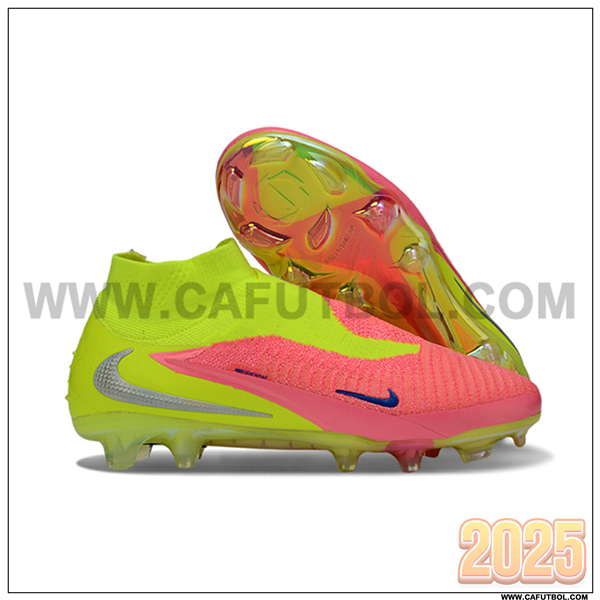 Nike Botas De Fútbol Phantom GX III Elite FG Rosa/Verde -02