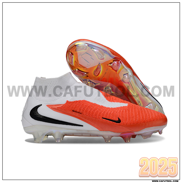 Nike Botas De Fútbol Phantom GX III Elite FG Blanco/Naranja/Negro