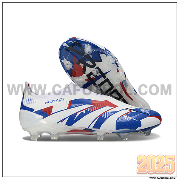 Adidas Botas De Fútbol 25 Predator Elite LL FG Azul/Blanco/Rojo