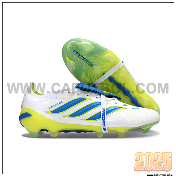 Adidas Botas De Fútbol 26 Predator Elite Tongue FG Blanco/Verde/Azul