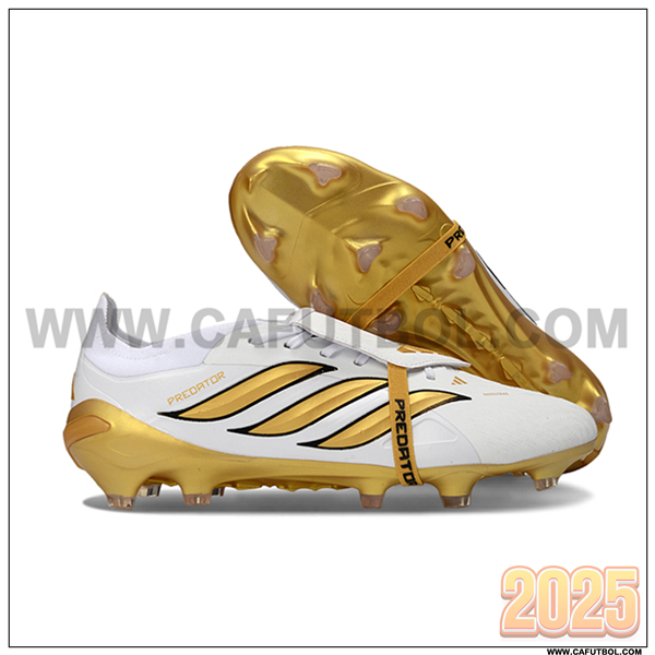 Adidas Botas De Fútbol 26 Predator Elite Tongue FG Blanco/Amarillo