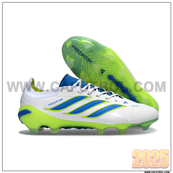 Adidas Botas De Fútbol 26 Predator Elite FG Blanco/Verde/Azul