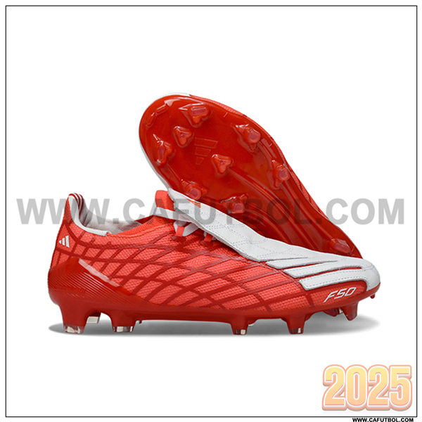 Adidas Botas De Fútbol F50 Elite FG Rojo/Blanco