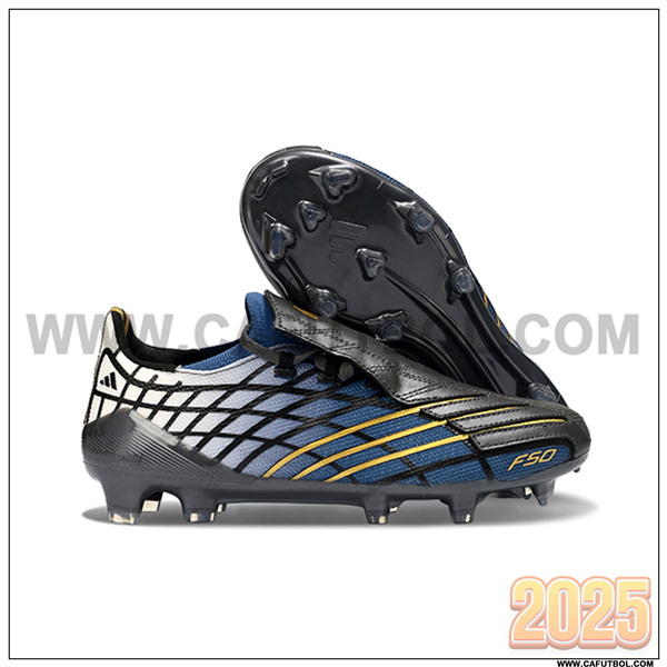 Adidas Botas De Fútbol F50 Elite FG Negro/Azul/Amarillo
