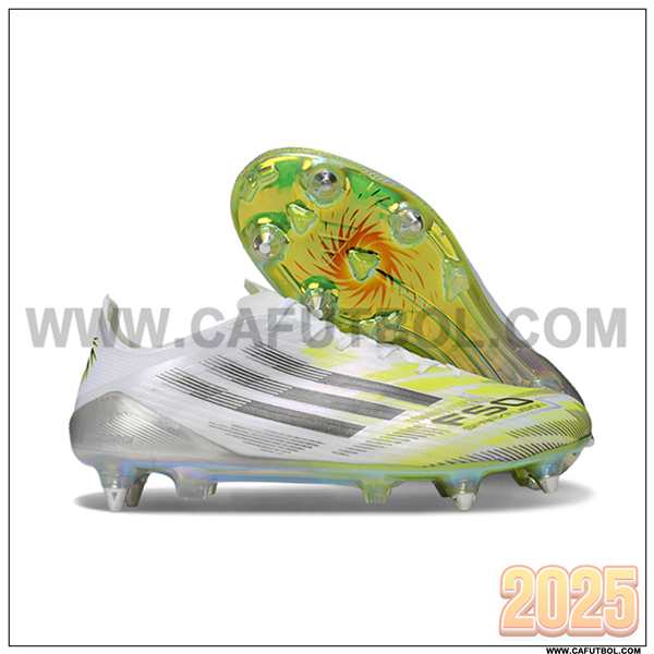 Adidas Botas De Fútbol F50 Elite FG Blanco/Gris/Verde