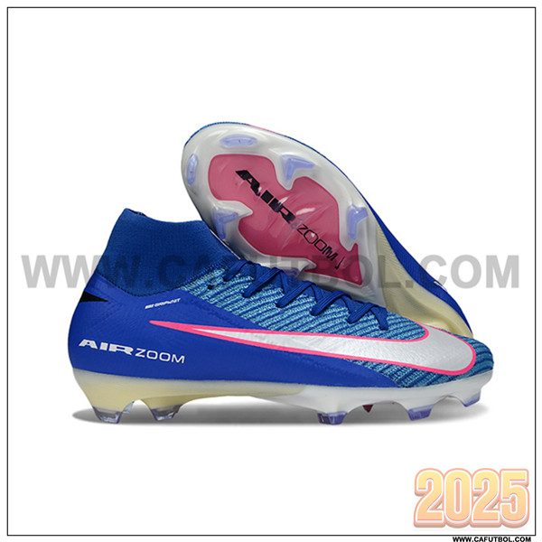 Nike Botas De Fútbol Air Zoom Mercurial Superfly IIX Elite FG Azul/Blanco/Rosa