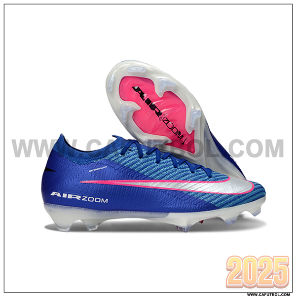 Nike Botas De Fútbol AIR Zoom Mercurial Vapor 16 Elite XXV FG Azul/Gris/Rosa