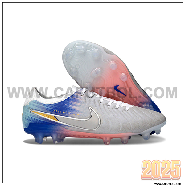 Nike Botas De Fútbol Tiempo Legend X Elite FG Gris/Azul/Rosa