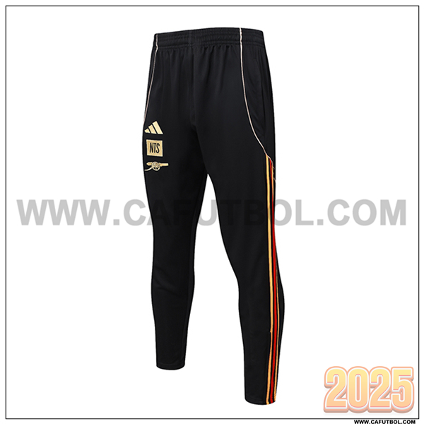 Pantalones Entrenamiento Arsenal Negro/Rojo/Amarillo 2025 2026