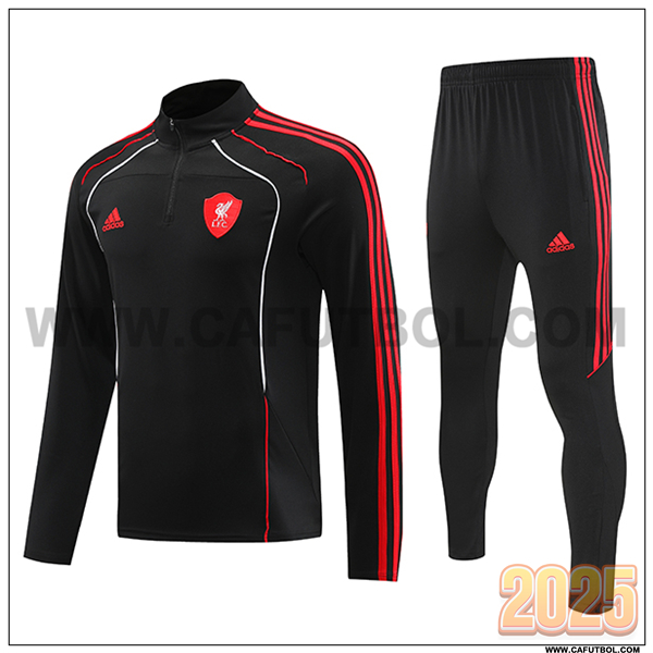 Chandal de Futbol FC Liverpool Negro/Rojo 2025 2026