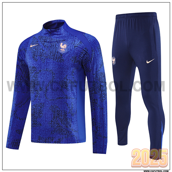 Chandal de Futbol Francia Azul/Negro 2025 2026