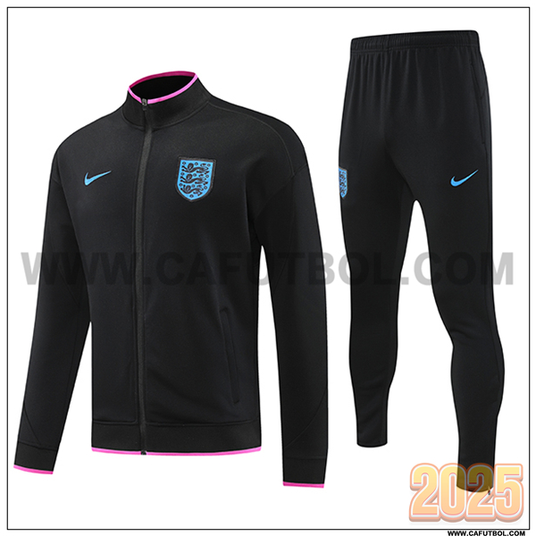 Chandal Chaquetas Futbol Inglaterra Negro/Violeta 2025 2026