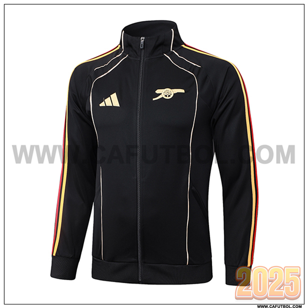 Chaquetas Futbol Arsenal Negro/Rojo/Amarillo 2025 2026