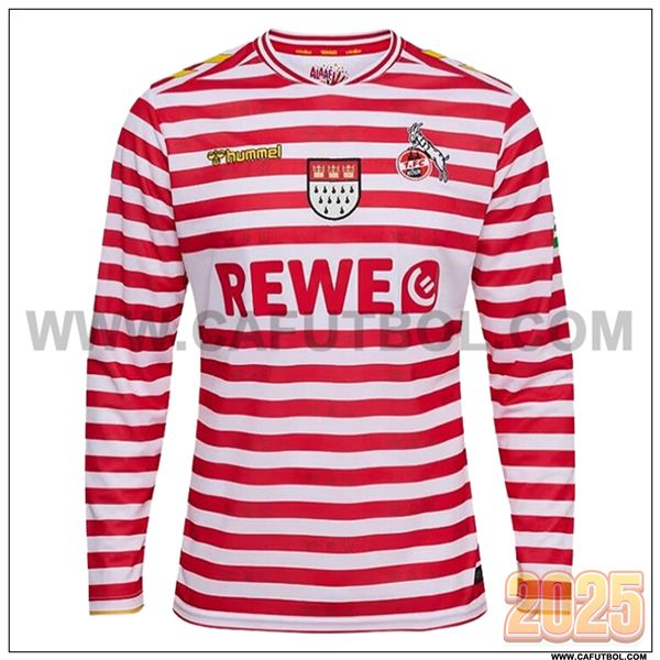 Camiseta Futbol FC Koln Mangas Largas Edicion Especial 2025 2026 Rojo/Blanco