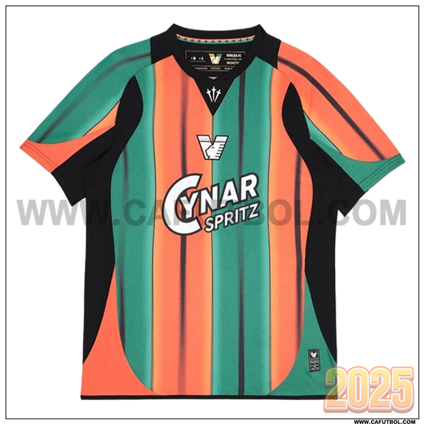 Nuevo Camiseta de Venezia FC Tercero 2025 2026 Verde/Naranja