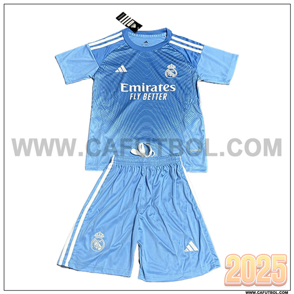 Camiseta de Portero Real Madrid Ninos Azul Claro 2025 2026