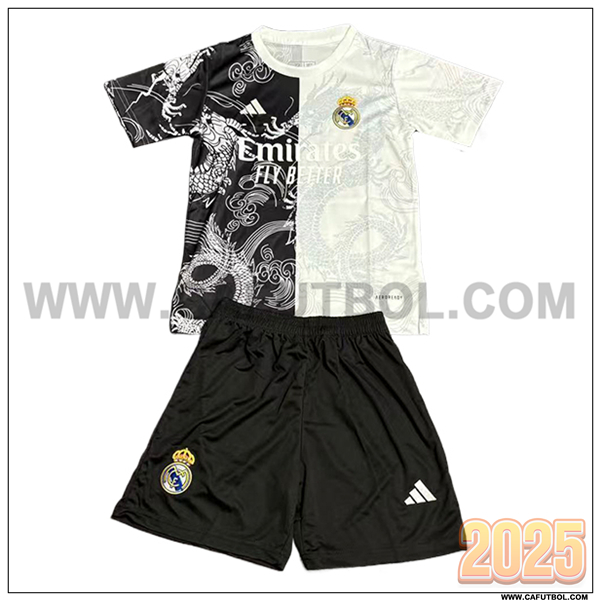 Camiseta de Real Madrid Ninos Edicion Especial 2025 2026 Negro/Blanco