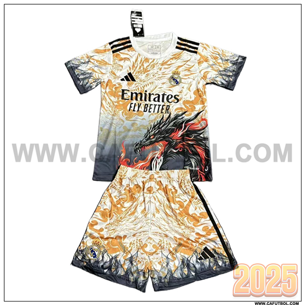 Camiseta de Real Madrid Ninos Edicion Especial 2025 2026 Naranja