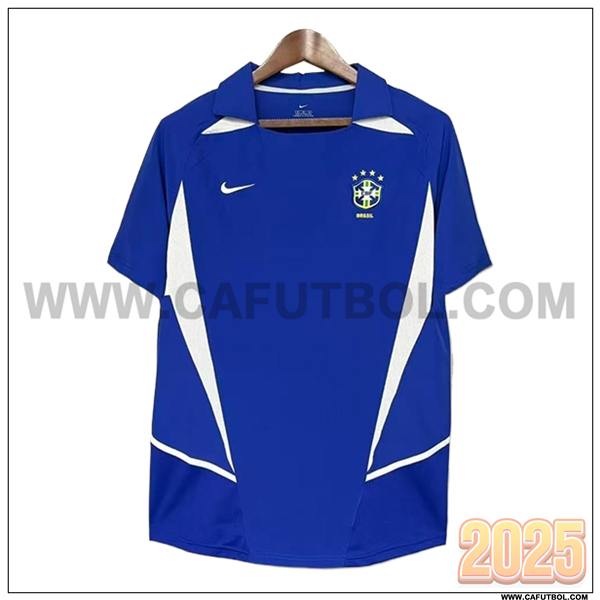 Segunda Camiseta de Brasil Retro Azul 2018
