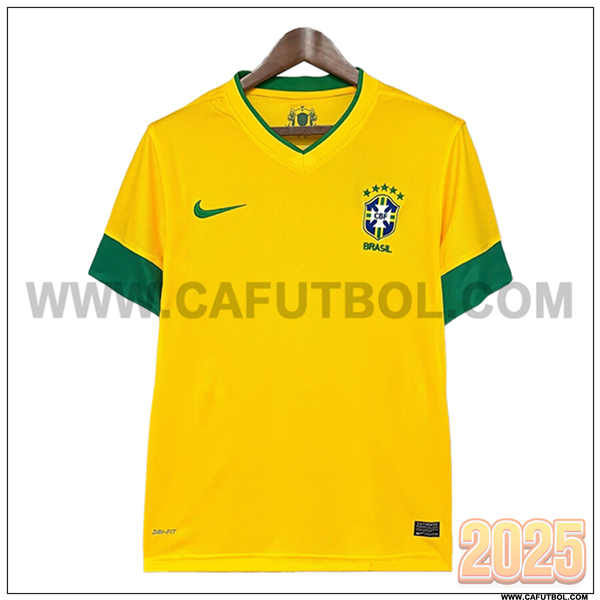 Primera Camiseta de Brasil Retro AMARILLO 2012