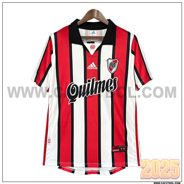 Segunda Camiseta de River Plate Retro Rojo/Blanco 1999/2000