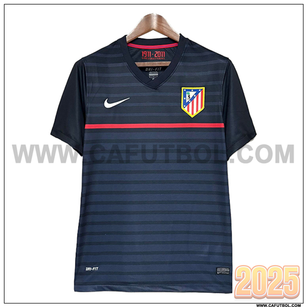 Segunda Camiseta de Atletico Madrid Retro Azul marino 2011/2012