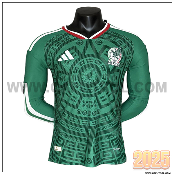 Primera Camiseta Equipo de Mexico Mangas Largas Verde 2026/2027