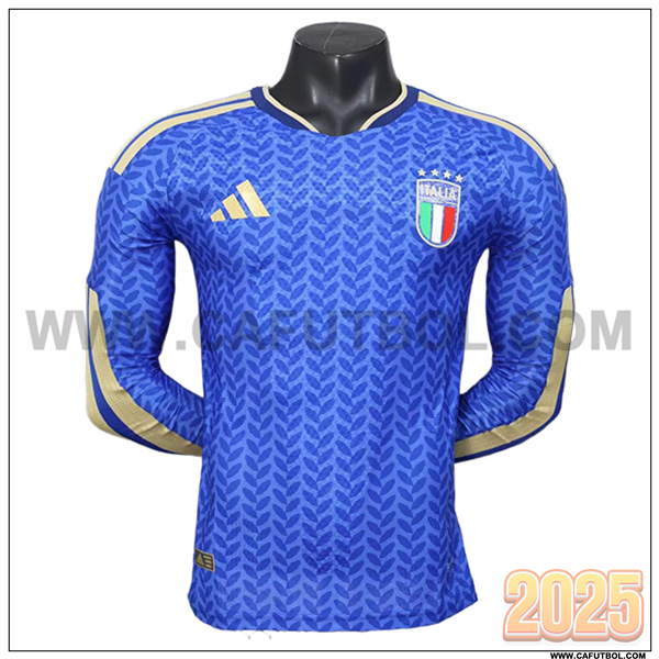 Primera Camiseta Equipo de Italie Mangas Largas Azul 2026/2027