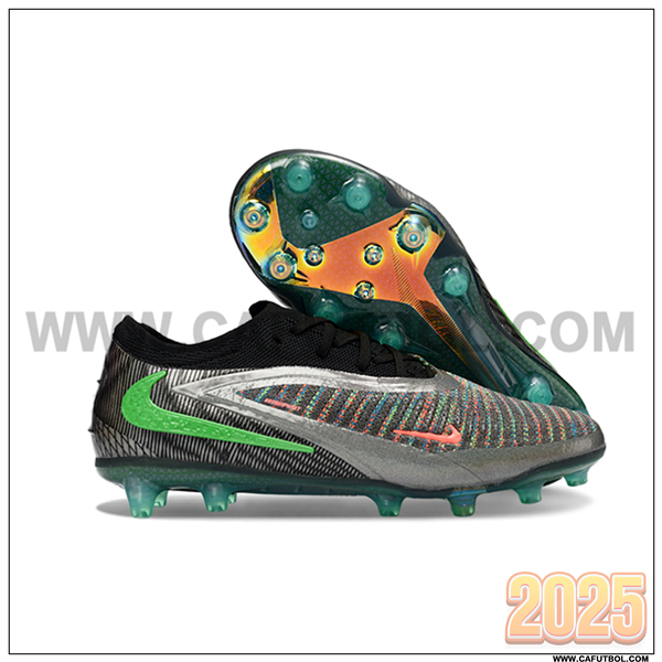 Nike Botas De Fútbol Phantom GX III Elite AG Negro/Gris/Verde