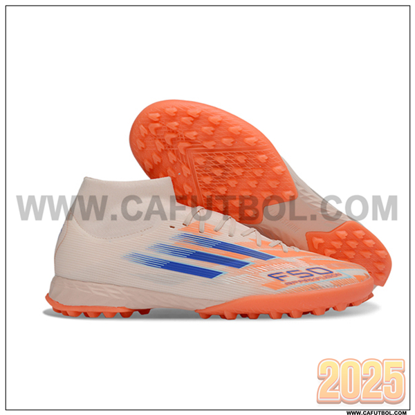 Adidas Botas De Fútbol F50 Sparkfusion League TF Naranja/Azul -02