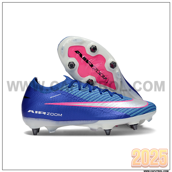 Nike Botas De Fútbol AIR ZOOM MERCURIAL VAPOR XVI ELITE SG-PRO Azul/Gris/Rosa