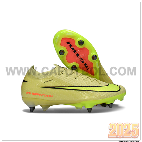 Nike Botas De Fútbol AIR ZOOM MERCURIAL VAPOR XVI ELITE SG-PRO Amarillo/Negro