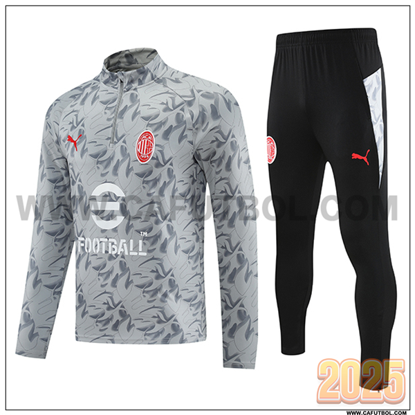 Chandal de Futbol AC Milan Gris 2025 2026