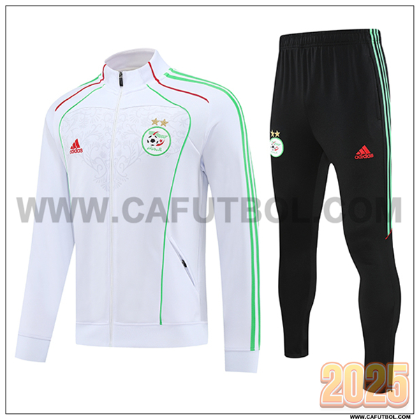 Chandal Chaquetas Futbol Algeria Blanco/Verde/Rojo 2025 2026