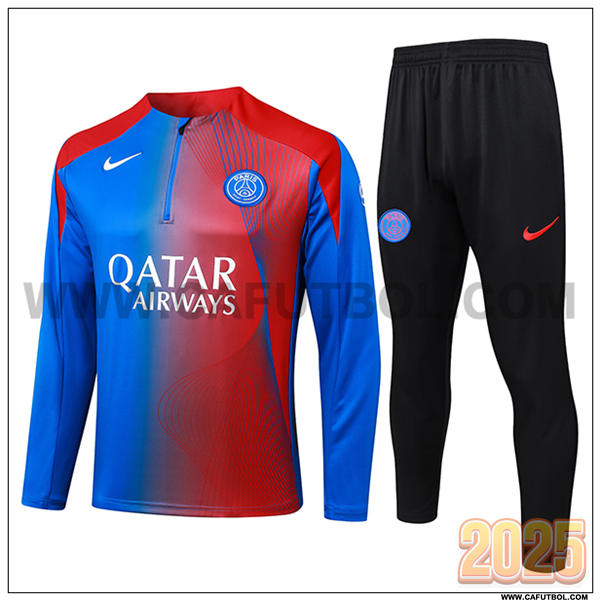 Chandal de Futbol PSG Rojo/Azul 2025 2026