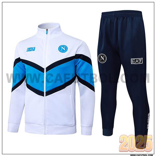Chandal Chaquetas Futbol SSC Napoli Blanco/Azul 2025 2026